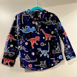Tailored made shirt with dinosaur theme great condition
